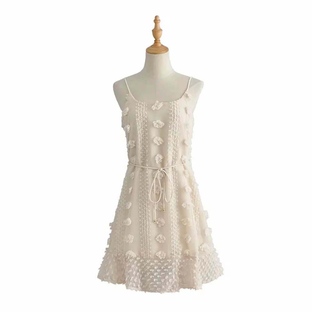 hairball decoration condole belt dress-2